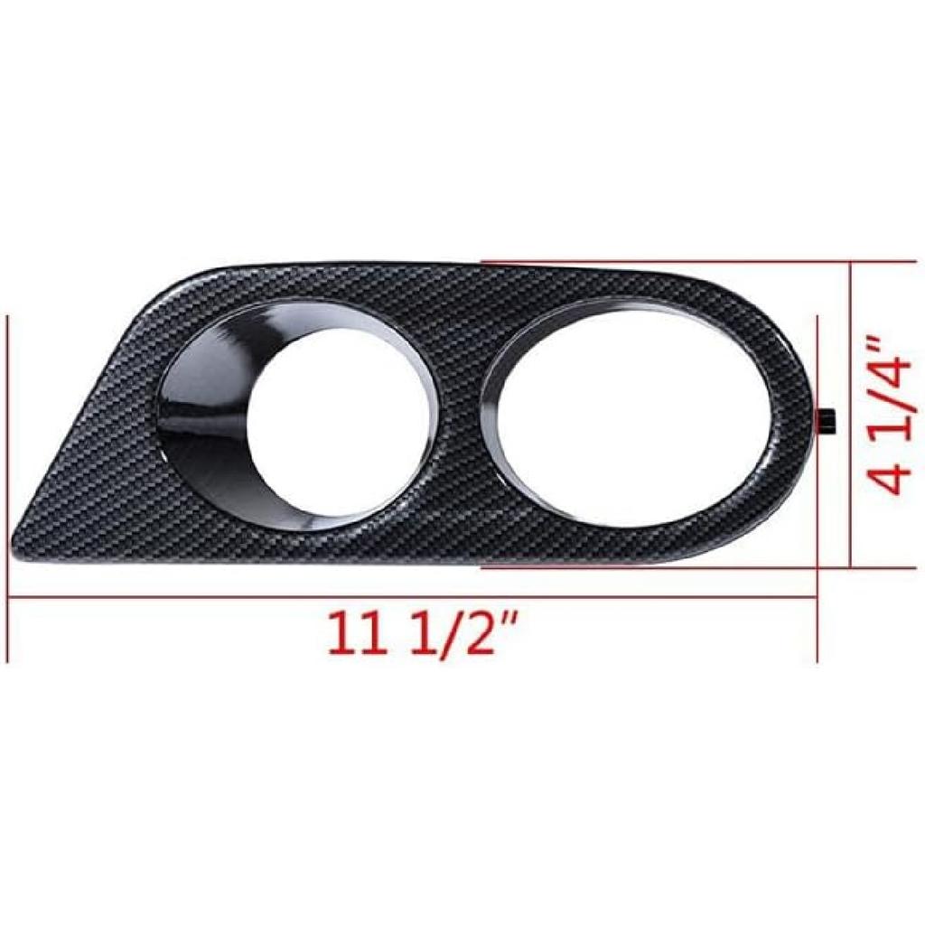1 Pair For BMW E46 M3 2001 2002 2003 2004 2005 2006 Front Bumper Fog Light Cover Grill Frame Surrounds Air Duct Fog Lamp Hood a(Matte Black)