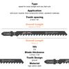 T144D Jigsaw Blades – High Carbon Steel for Wood/Plastic/Soft Metal, T-Shank Fit for Most Jigsaw Tools (100mm, 2mm Tooth Pitch)
