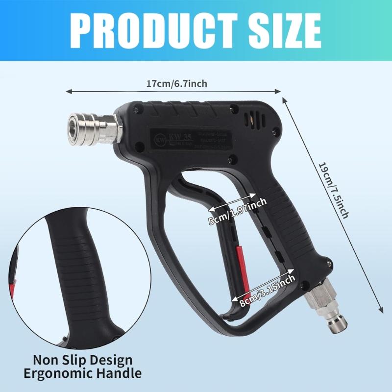 Heavy Duty Washer Guns 10.5 GPM Flowing Rate Ergonomic Handle Foam Sprayer Car Washing Accessories
