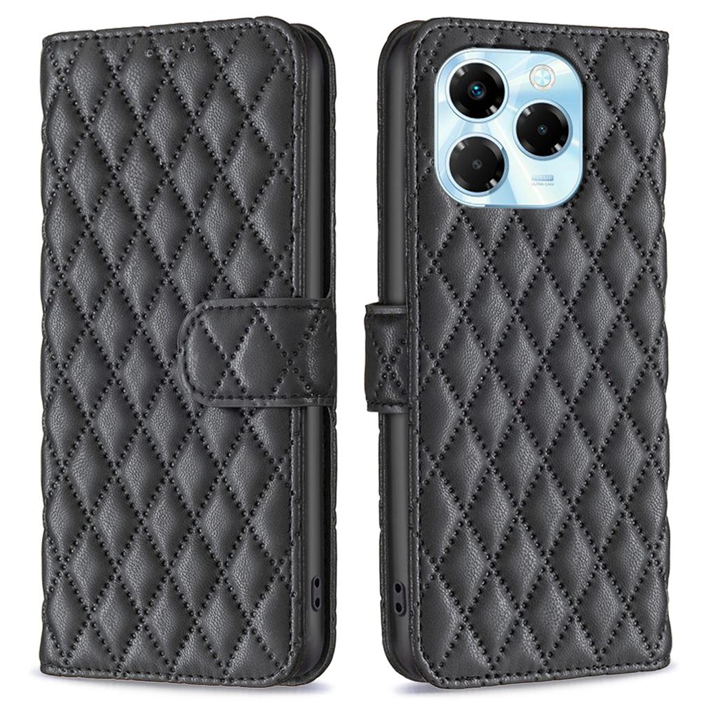 BINFEN COLOR BF Style-14 For Infinix Note 40X 5G Case Rhombus Phone Leather Cover Stand