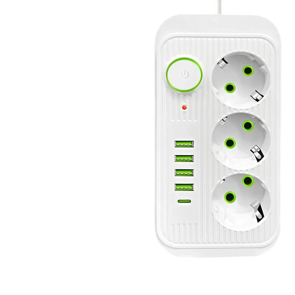 3- European Standard Power Strip With USB And Type-C