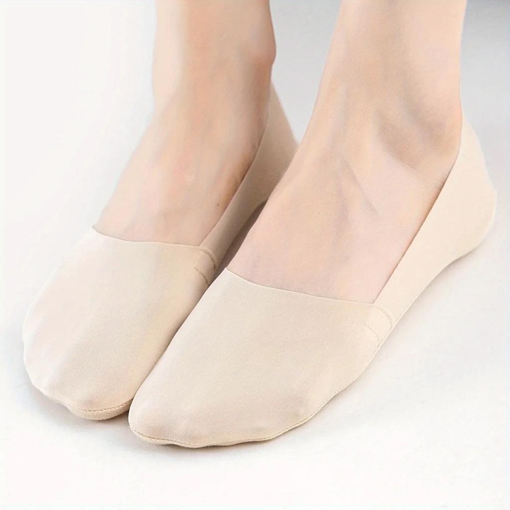 Womens No-Show Socks 5-8 Pairs - Anti-Slip Low Cut Liners for Flats & Boat Shoes, Breathable & Invisible Footies