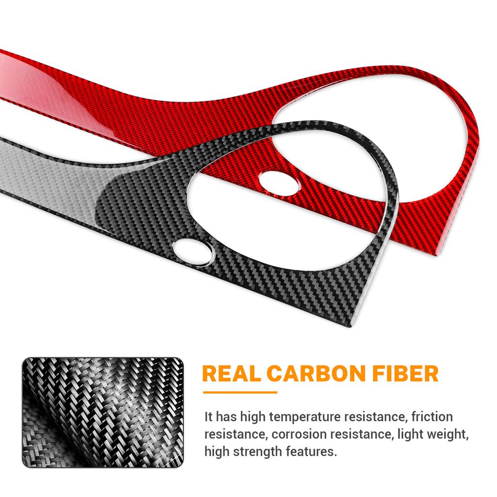 Carbon Fiber For Renault Clio MK3 2006-2012 Car Passenger-Side Trim Strip For The Center Console Air Vent Interior Accessories