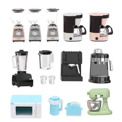 1:12 Puppenhaus Miniatur Brotbackmaschine Tassenset Kaffeemaschine Rührmaschine Modell Küche Puppe Elektrogerät Spielzeug