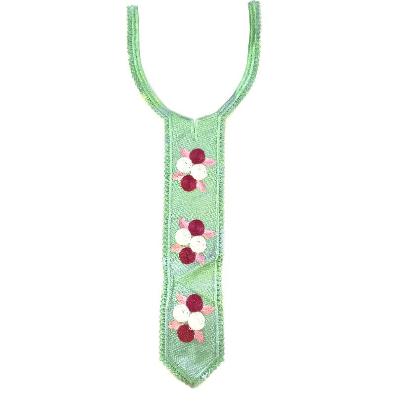 Color Embroidery Lace Collar Piece Personalized Tie Shape Heavy Industry Embroidery Fake Collar Clothing Corsage Accessories Collar Piece