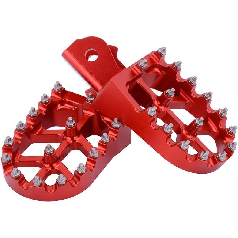 Dirt Bike Foot Pegs,Motorcycle Footpegs Wider Foot Rest Pedal CNC for CRF250F 19-23 XR150L 15-23 HAWK 250 CRF150F CRF230F 03-19 Red