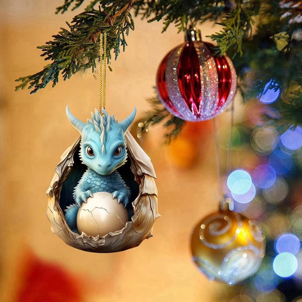 Adorable Cartoon Dragon Baby Christmas Ornament For Festive Family Decoration