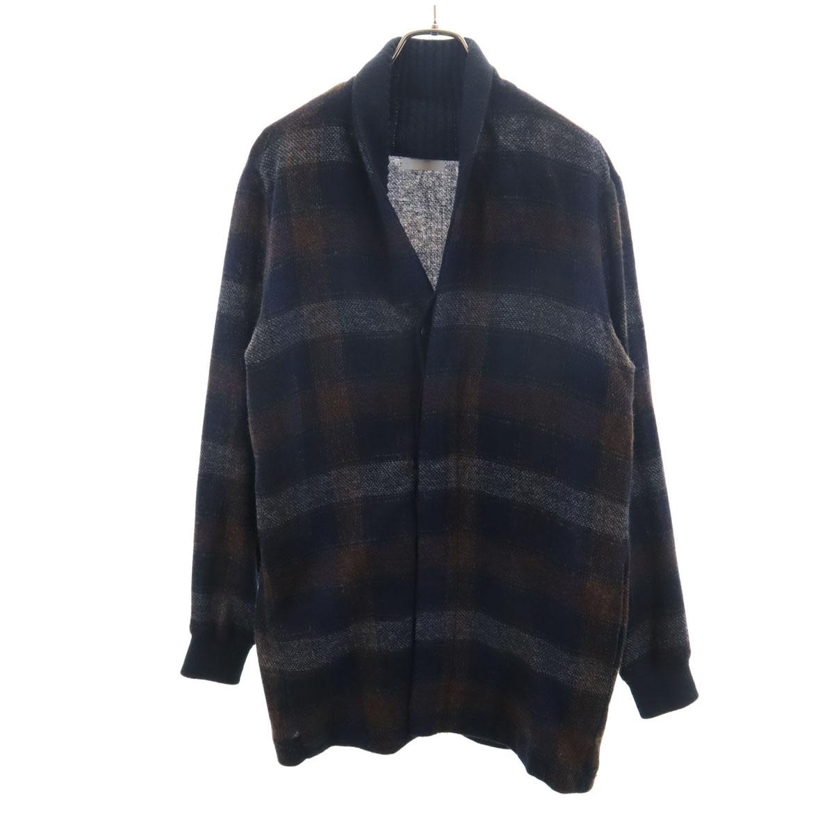 

STEPHAN SCHNEIDER Сделано в Бельгии Клетчатый Удлиненный кардиган из трикотажа с шалевым воротником с длинным рукавом Мужской Б/У