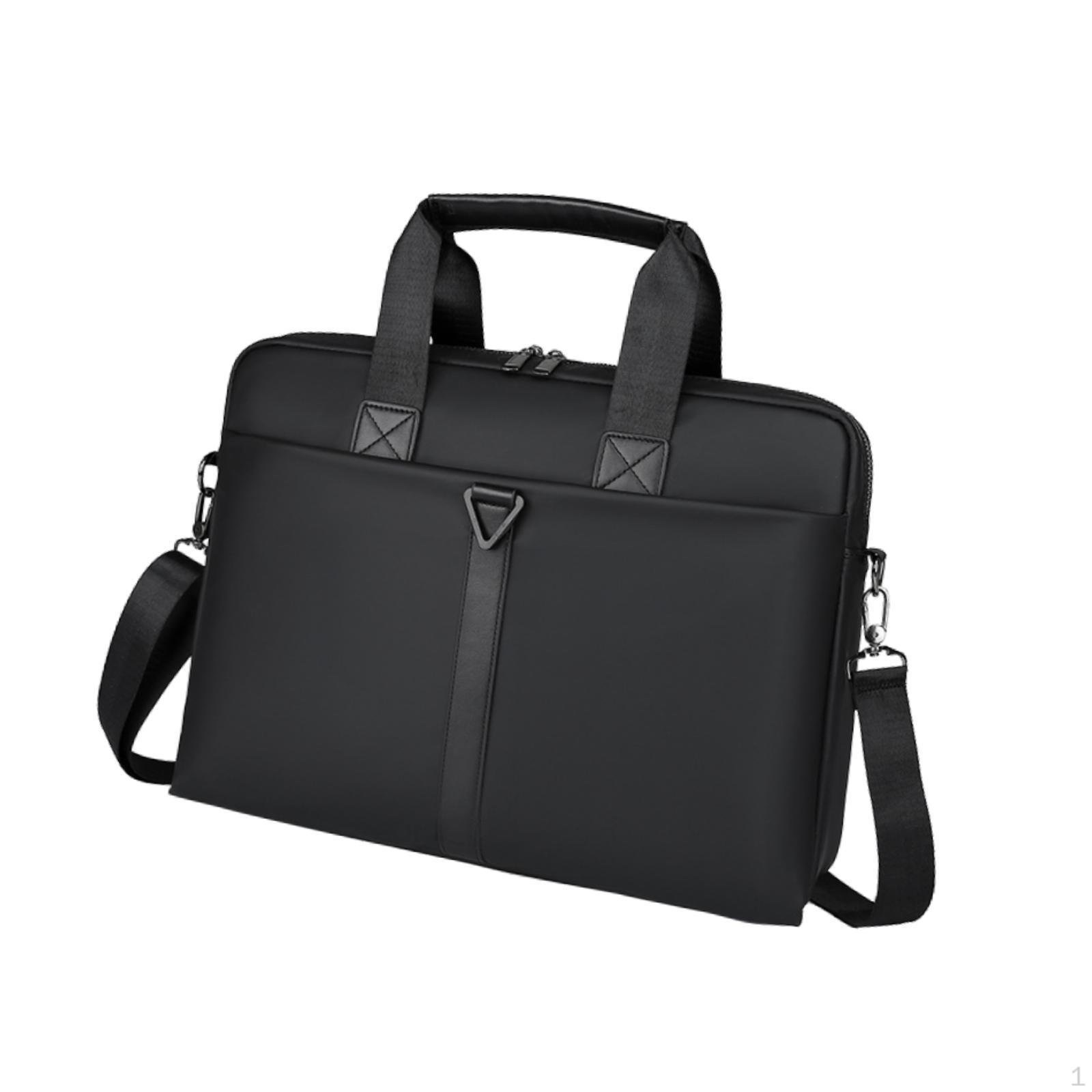 

Деловая сумка для мужчин, портфель, сумка премиум-класса для ноутбука, офиса и отдыха на открытом воздухе PULeather Film Black