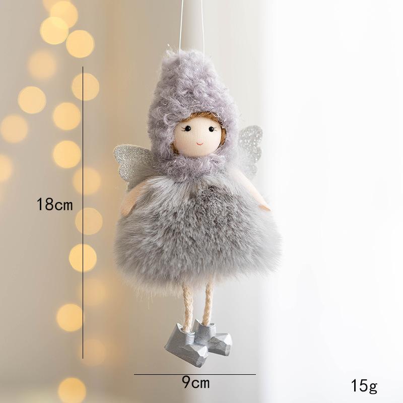 Neujahrs-Engelspuppe Weihnachtsbaumschmuck Anhänger Hängende Weihnachtsdekoration für Zuhause Navidad 2025 Weihnachtsmann Weihnachtsgeschenk