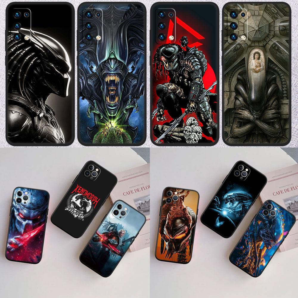 Aliens vs Predator Xenomorph Shell Phone Case for Samsung Galaxy Note 10 20 S23 S24 S25 Ultra FE Plus Edge Lite A02S A35 A07 A17