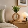 Home Decoration Hydroponic Flower Pot Wooden Small Glass Vase Decorative Vase  Desktop Decor