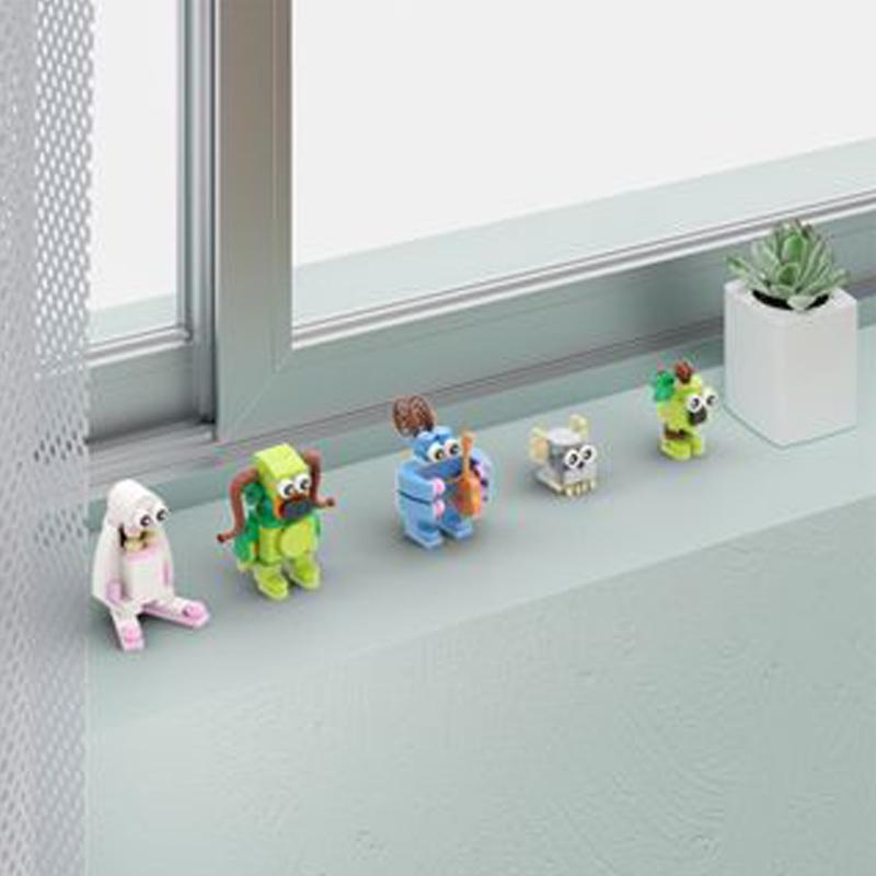 Monsters My Singing Miniature Building Blocks  Toys Ornaments For Children Gifts