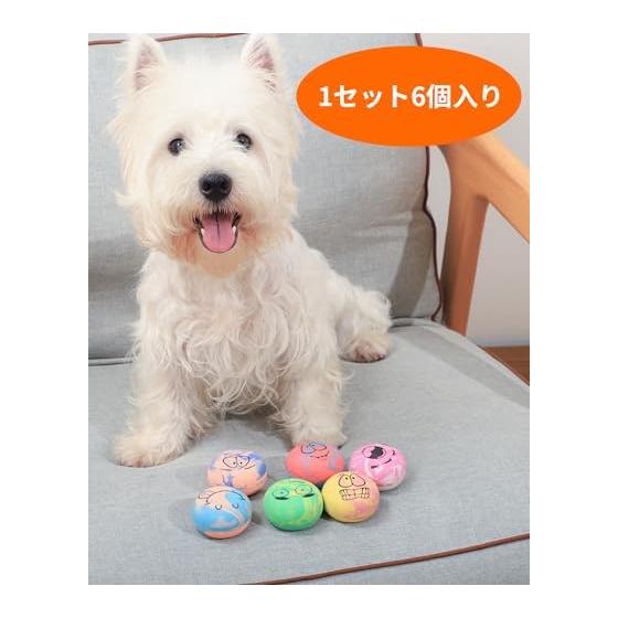 SCHITEC Dog Toy Ball with Sound [Set of 6] Dog Egg Educational Toy Chew Toy Educational Toy Relieve Stress and Lack of Exercise Suitable for Small