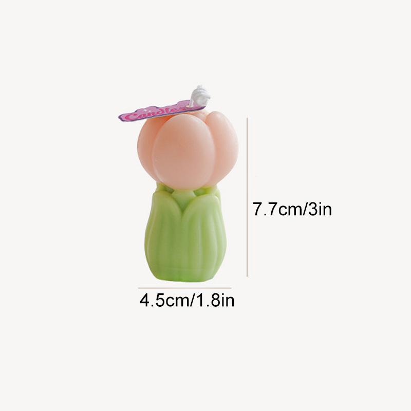 1 ks Luxusní svíčka ze sójového vosku ke Dni učitelů DIY sada DIY vonná svíčka Realistická květinová dekorace Bez kouře Vonná svíčka 7,7x4,5cm