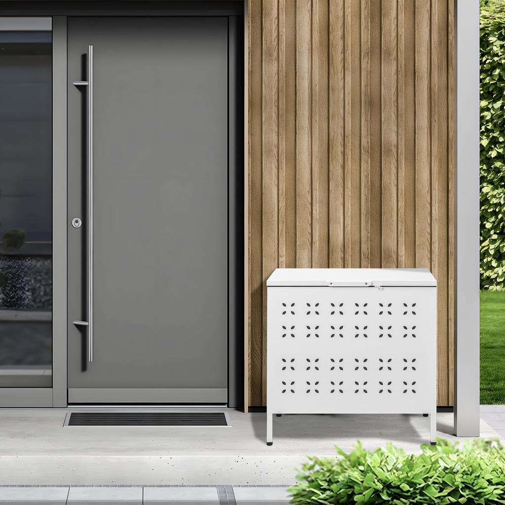 Trash Outdoor For Large Garbage Crow Prevents Stray Prevents Garbage Supports Dust For Home Effectively Utilizes Comes with Lid Assembly Can, 175L,