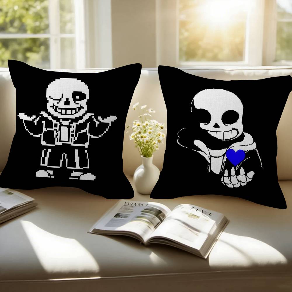 Cute HUndertale SansW  Pillow Gift Home Office Decoration Pillow Bedroom Sofa Car Cushion CoverPillow Case