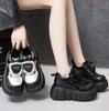 Fashion 8cm Winter High Platform Pumps for Women 2025 Fashion Mixed Colors Loafers Thick Bottom Wedges Heels Leather Woman Shoes