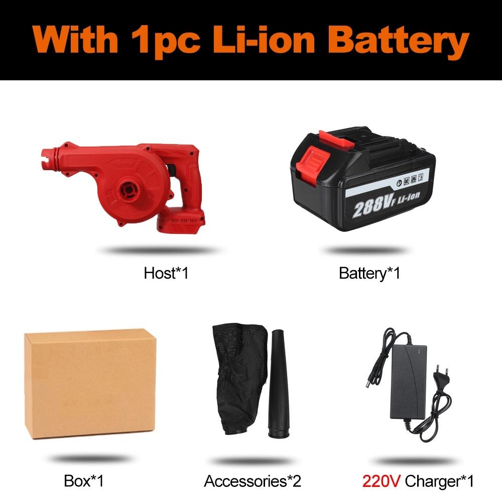 2-in-1 1500W Akku-Elektro-Laubbläser Blas-Saug-Laubbläser PC-Reinigung Staubabsauger für Makita 18V Akku