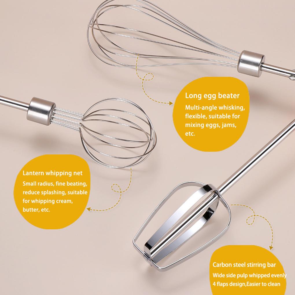 Electric Egg Beater with 3 S Tea Coffee Milk Frother Stainless Steel Stirrer Cream Mixer Foamer Blender Kitchen Gadgets