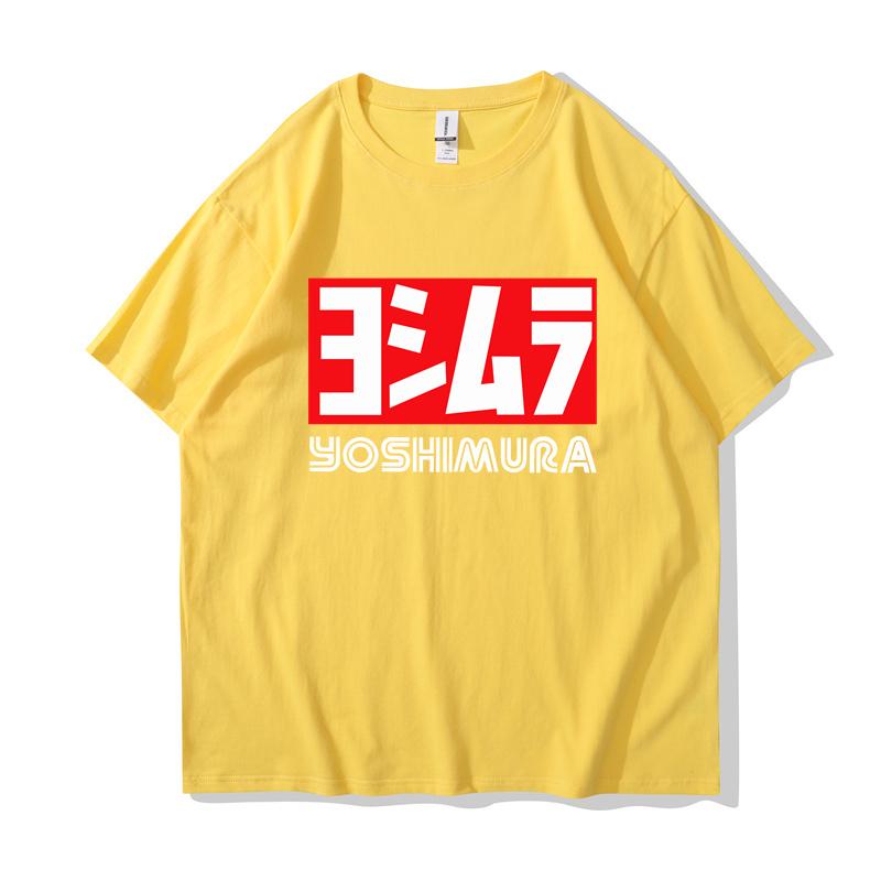 2024 Men Yoshimura Tee Shirt Classic Japanese Motorcycle Exhaust T-shirt Fashion Funny T-shirt Men Cotton Brand Teeshirt