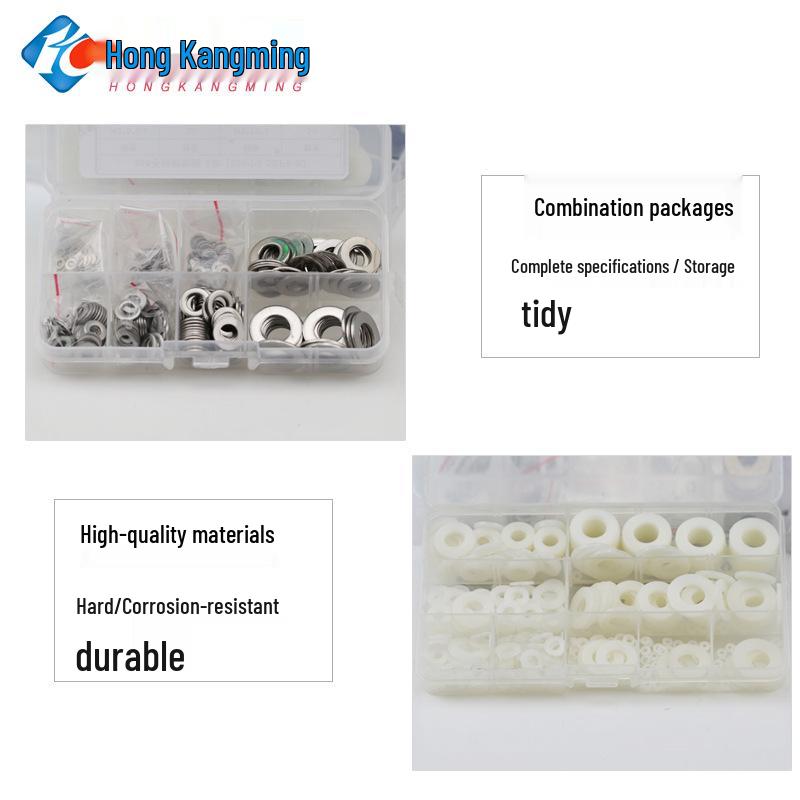 Rubber Anti-Vibration Seal & Enlarged Insulating Gasket Kit with Nylon O-ring and Stainless Steel Washers (M2/M3/M4)