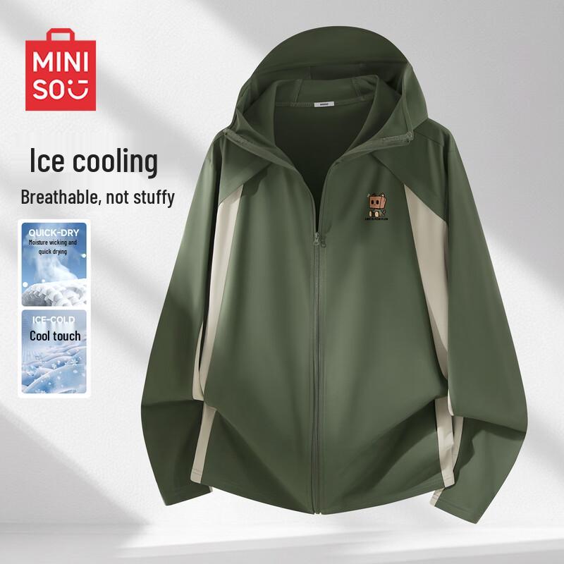 MINISO Men s Ice Silk Quick-Dry UPF Sun Protection Jacket L