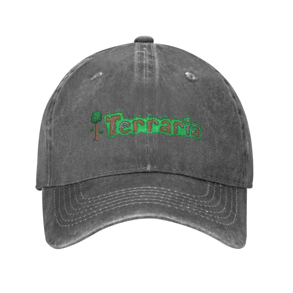 Summer Terraria Game Logo Baseball Cap Sun Hot Sale Design Washed Trucker Hat Female Male Casual Tennis Skate Baseball Caps