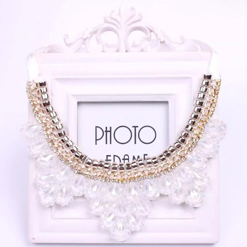 

Бриллиантовое ожерелье-ложный воротник, хрустальный съемный воротник для женщин, накладной воротник, съемные аксессуары для одежды, воротничок