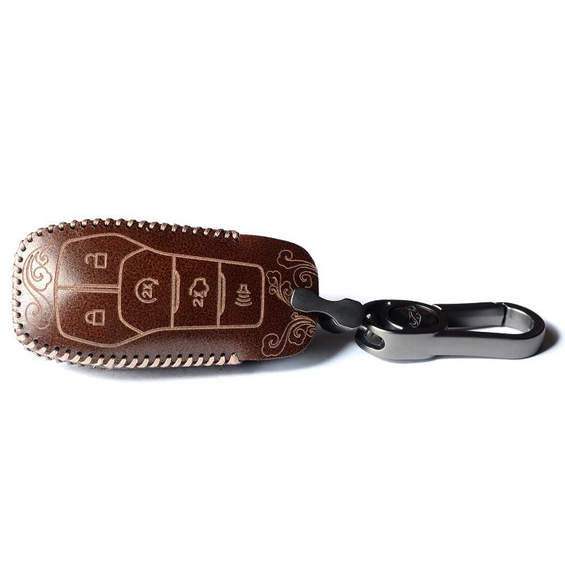 Ford Key Case Cover: Fits Mondeo, Focus, Edge, Mustang, Taurus, Explorer, Raptor - Cowhide with Buckle