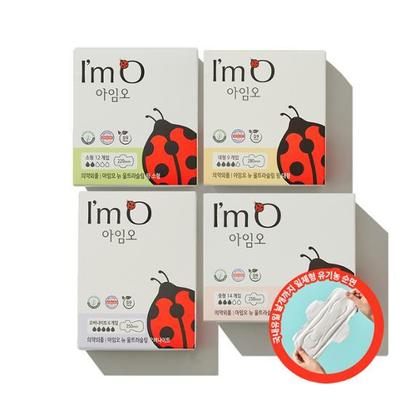 I'm O Organic Cotton Sanitary Pads (Choose 1 of 4) (Small 12P/Medium 14P/Large 9P/Overnight 6P)