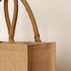 Fashion Large Capacity Linen Tote Bag Ribbon Bow Eco-friendly Bag Shoulder Bag Vintage Jute Women Linen Bag For Women and Girls