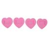 4Pcs Caster Cups Universal Pink Heart Pattern Rubber Low Noise Protective Furniture Pads