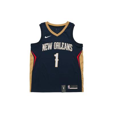 NBA Zion Williamson Maglia da Basket SW Fan Edition Uomo Top Blu Scuro 864493-427
