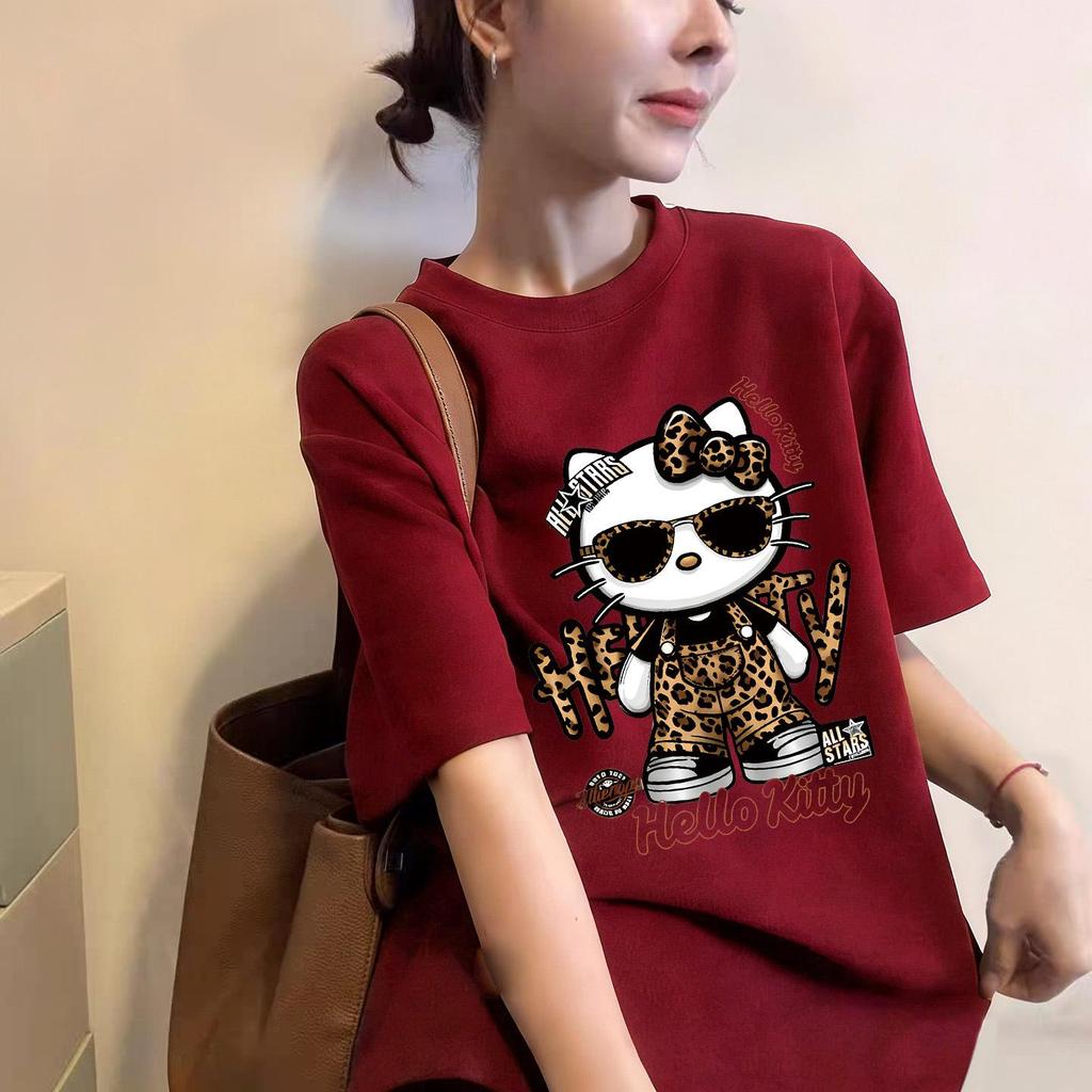 Korean Retro Cartoon Print Short Sleeve Women's T-Shirt - Spring 2026 Trend