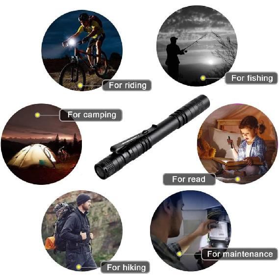 Pen Flashlight,5PCS Led Pen Light Flashlights with Clip,Mini Pocket Flashlight Small Penlight Inspection Flashlight