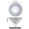 Popular 8-inch Color Glaze Ceramic Ramen Bowl - Hand-painted Trumpet Design