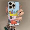 Cartoon Barbapapa Phone Case For IPhone 17 16 15 14 13 12 11 Corrugated Frosted Soft Cover Anti-Slip