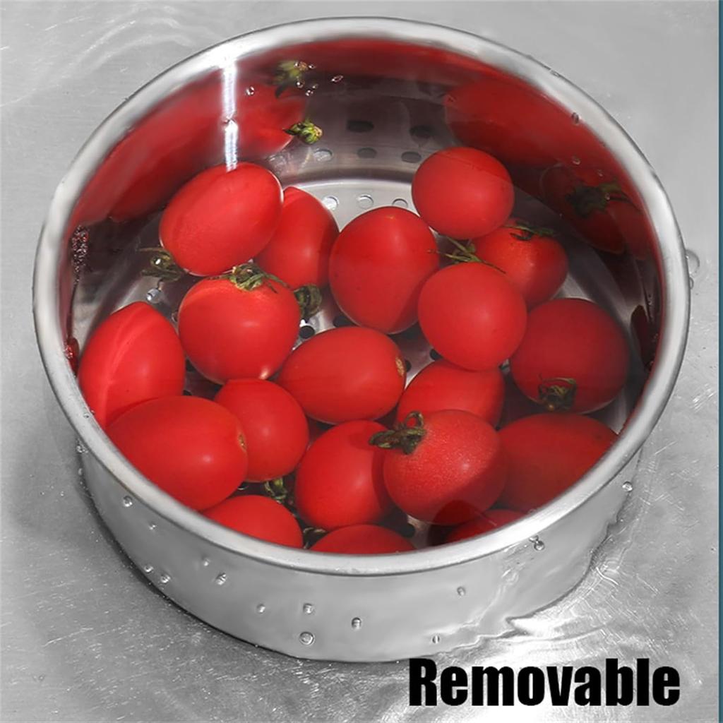 Stainless Steel Swan Sink Strainer Basket, Stainless Steel Draining Basket for Sink, Corner Swan Filter Basket for Residue and Storage,