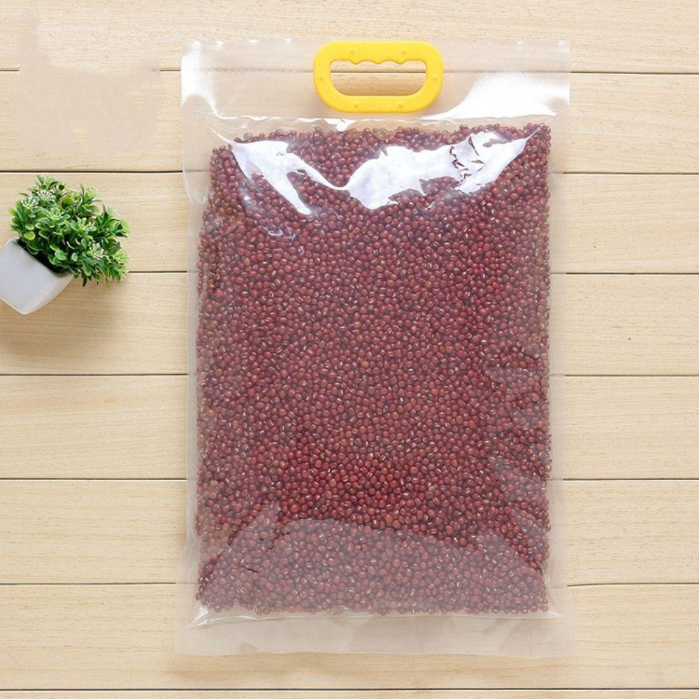 10pcs 5kg/10kg Rice Grain Packaging Bag Transparent Plastic Food Vacuum Bag Insect Proof Moisture-proof Food Storage Sealed Bag