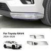 Stainless Steel Bumper Corner Anti-Collision Trim For Toyota RAV4 2026-2028 Black Silver Decor Cover 2PCS Car Accessories