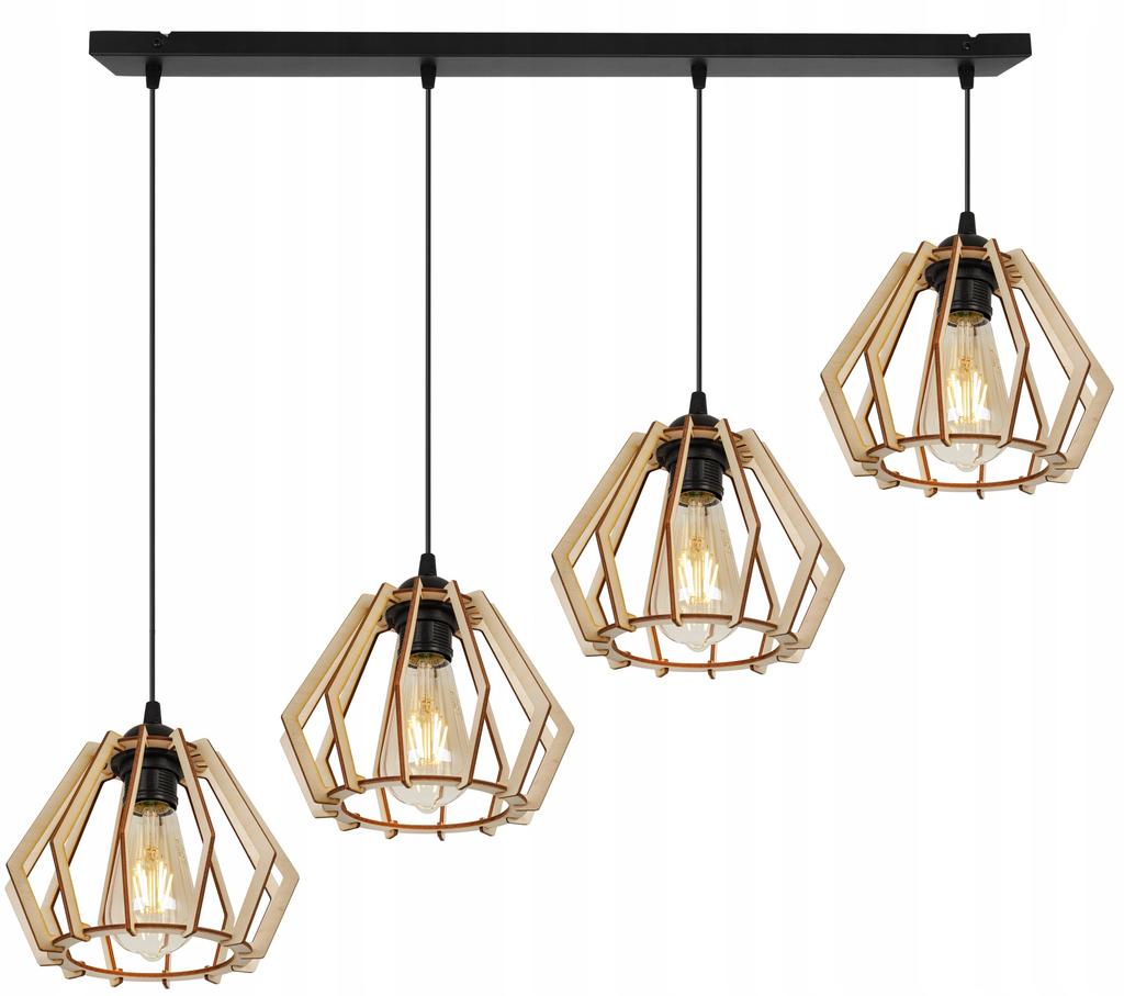MODERN WOODEN LED CEILING HANGING LAMP