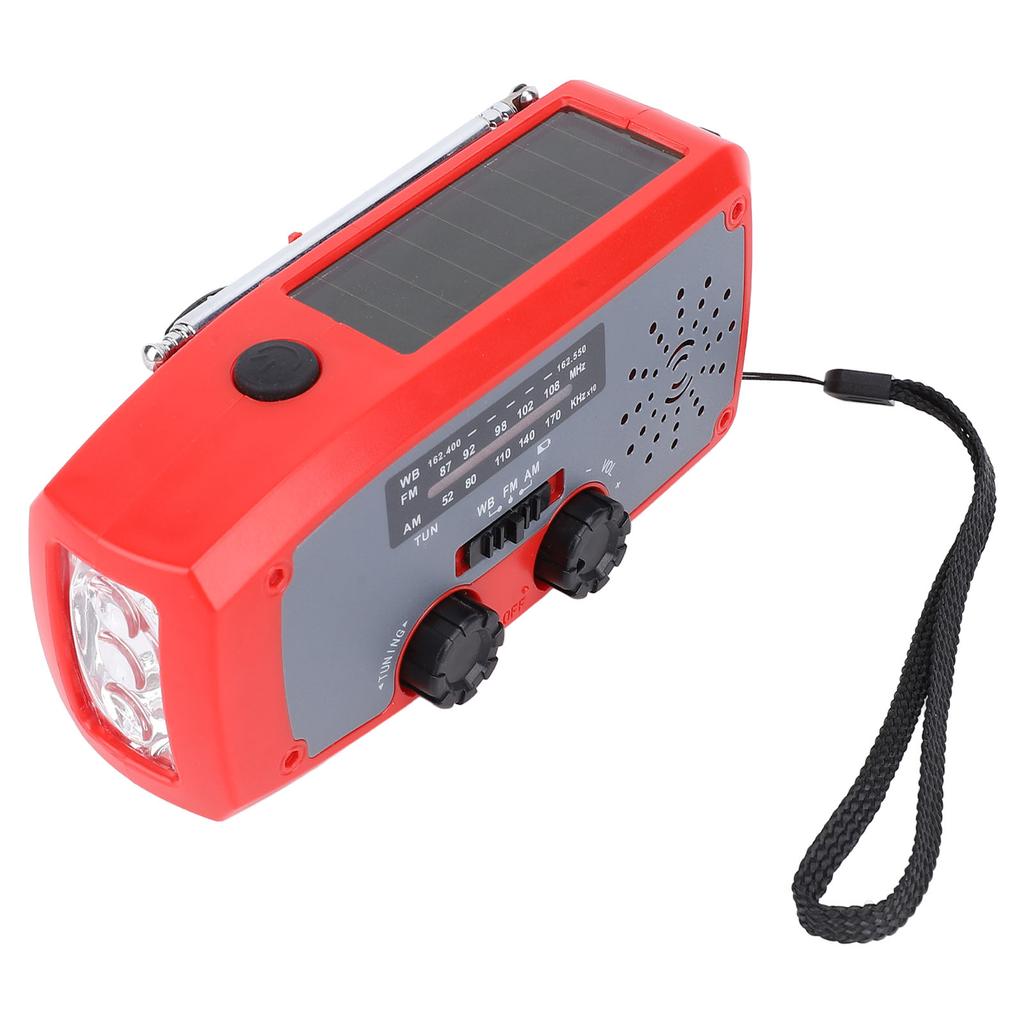 Emergency Hand Crank Radio with LED Flashlight AM FM NOAA Portable Weather Radio with 2000mAh Battery USB  d Solar Power for Camping