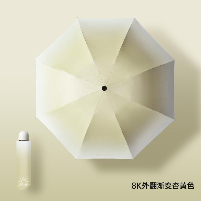 Gradual change sun umbrella high value automatic umbrella men and women weather and rain sun umbrella sunscreen UV umbrella