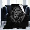 Cool Lion Print Blanket Soft Warm Full Fleece Throw Blanket Lightweight Flannel Fuzzy Travel Blankets Throws for Bed Sofa Picnic
