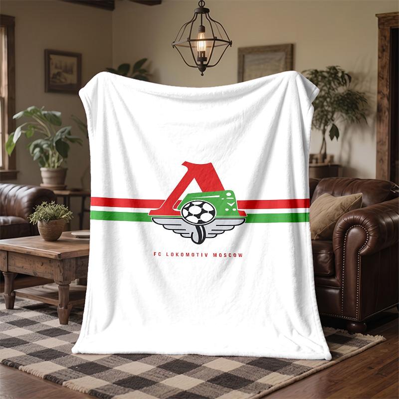 Lokomotiv Moscow Print Flannel Blanket Soft Warm Sofa Bed Throw Blanket For Home Office Bedroom