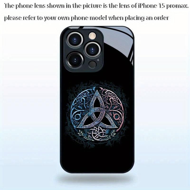 Celtic knot decorative pattern glass Phone Case  for iPhone 17 16 15 14 13 12 11 Pro Max Plus, as a shock-proof Cover