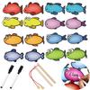Fish-shaped Dry Erasable Cards With Magnetic Fishing Rod Teaching Aid Wirting Cards Kids DIY Educational Learning Montessori Toy