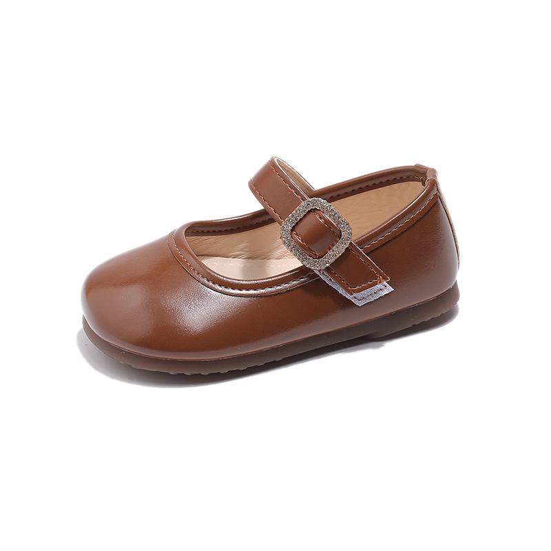 

Girls Toddler Shoes 2-12 Years Old Brown Round Head Fashion Hundred Girls Mary Jane Shoes Beige Non-slip Children s Baby Sandals 23