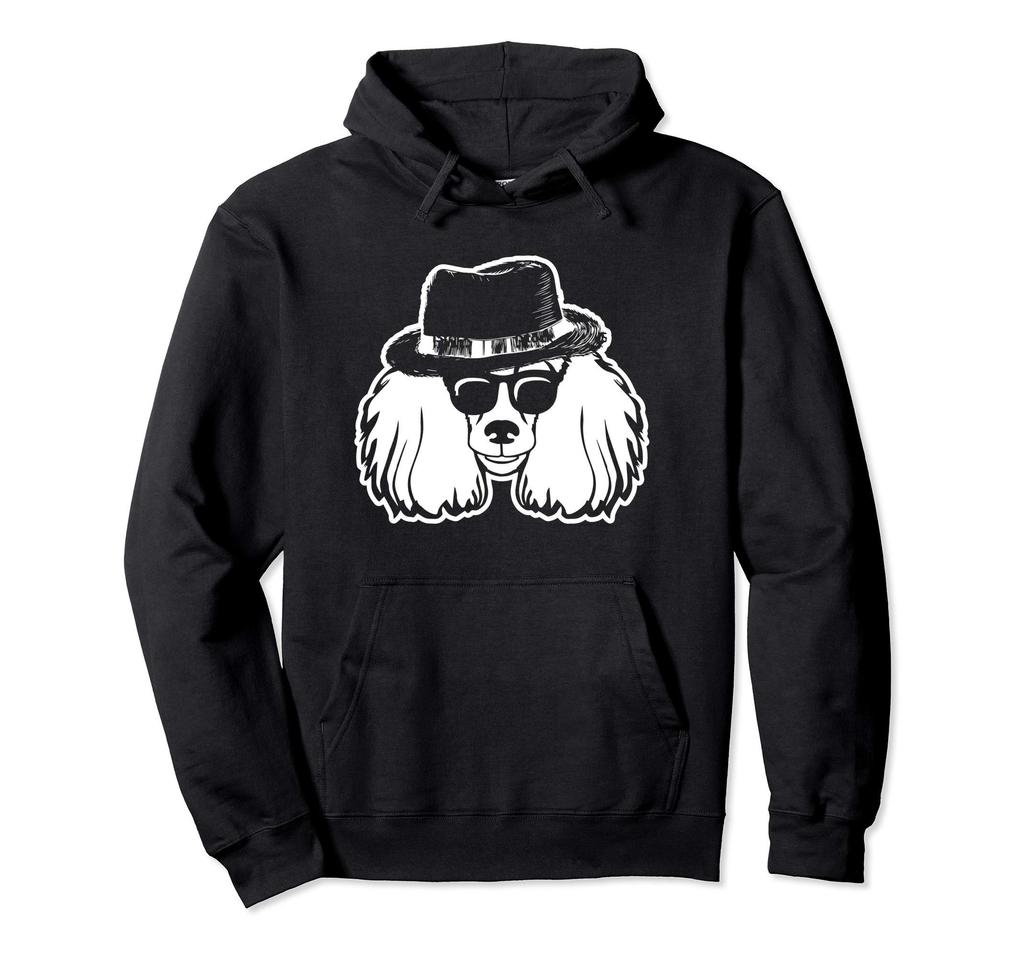 Cool Poodle Dog with Sunglasses and Hat Hoodie